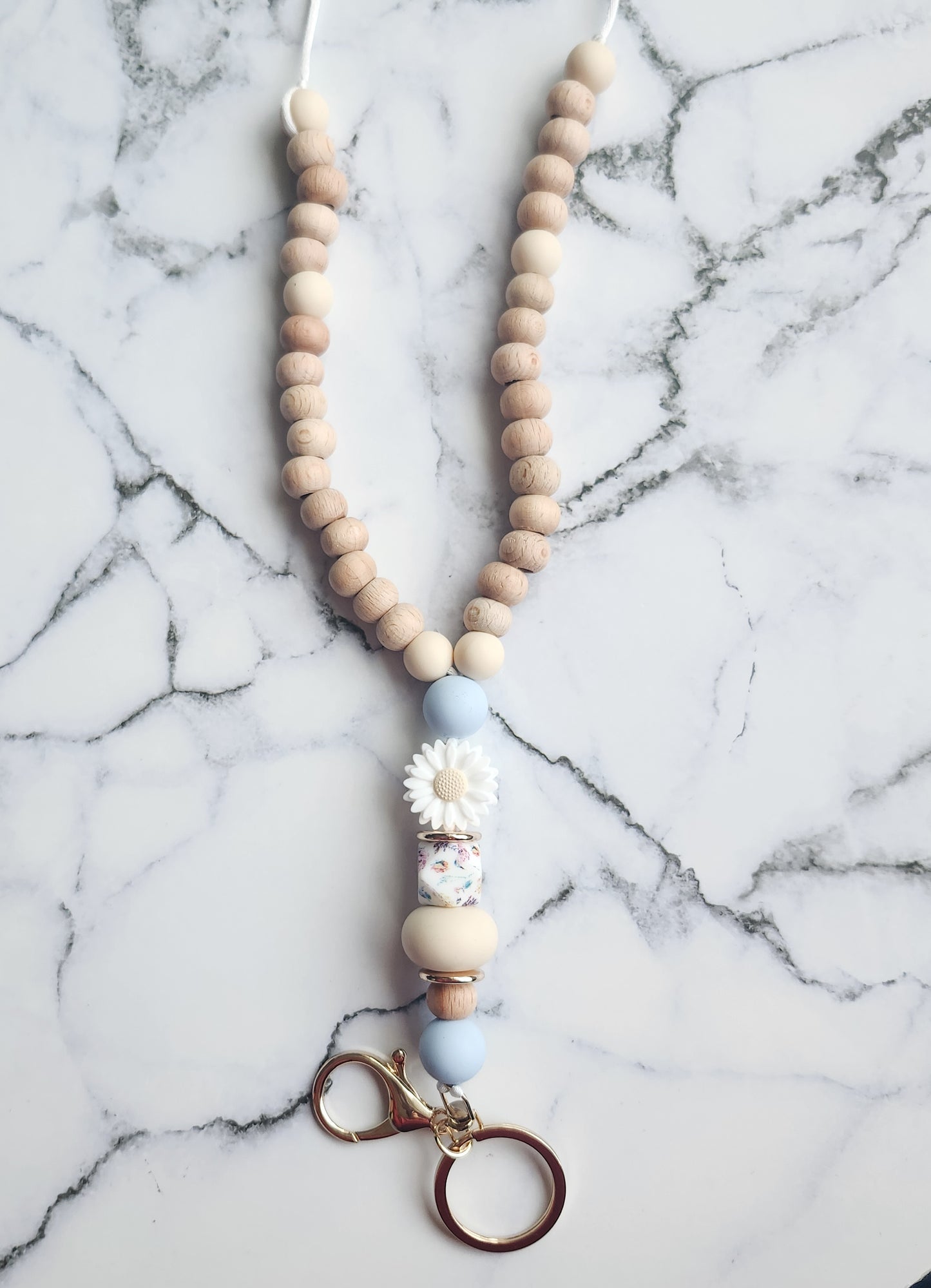 Daisy Floral Lanyard