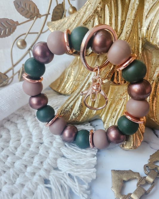 Forest and Chocolate Key-Wristlet