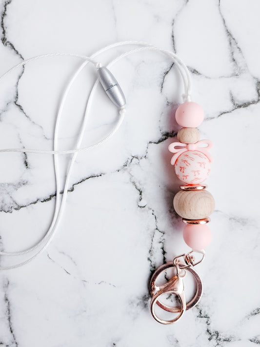 Pink Bow Lanyard